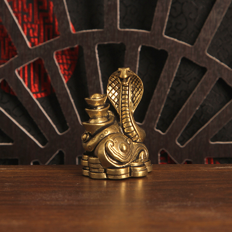 Set decorativ din alamă cu monede goale, 12 zodii chineze, figurine 3D pentru birou