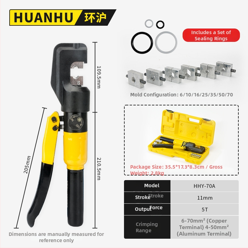 YQK-70 Clește hidraulic pentru sertizare terminale electrice