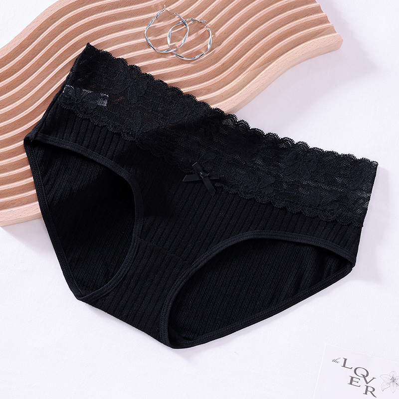 Chilot femei din dantelă nylon cu imprimeu inimă, talie medie, respirabil și fără cusături