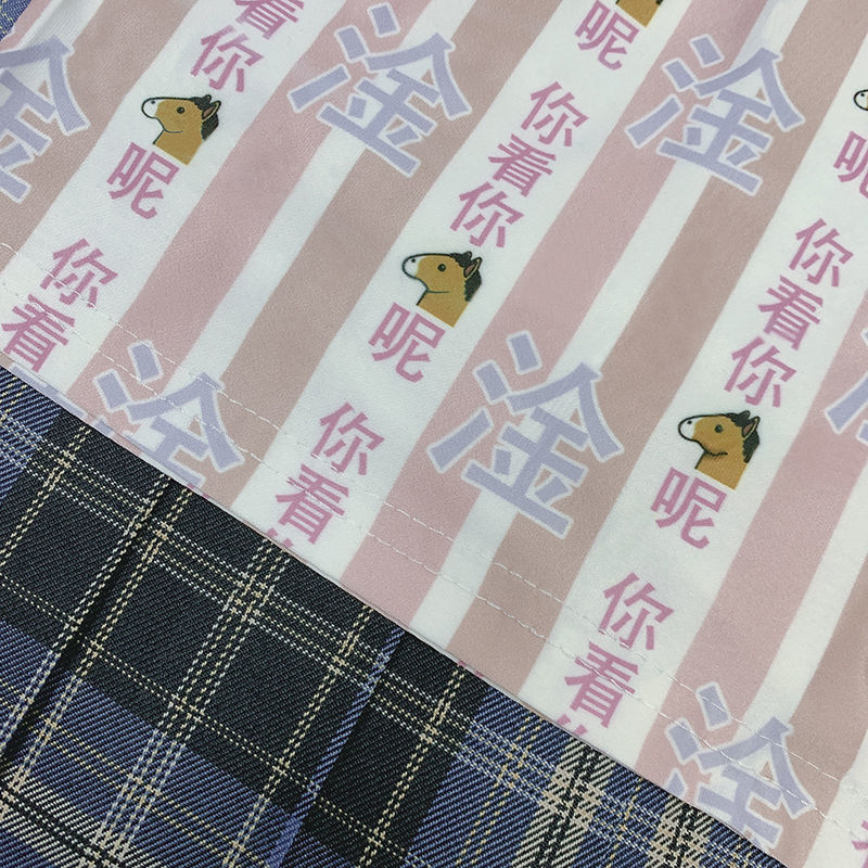 Нови дамски JK стил leggings, пижамни панталони, които могат да се носят и навън, непрозрачни, забавен голям флорален принт с мотив на хъски.