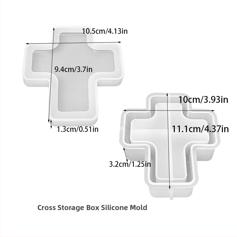 Кръстообразна силиконова форма за епоксидна смола за коледни украси