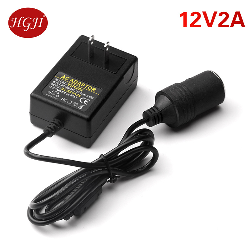 Конвертор 220V към 12V за запалката на автомобил, подходящ за автомобилна прахосмукачка и автомобилен хладилник.