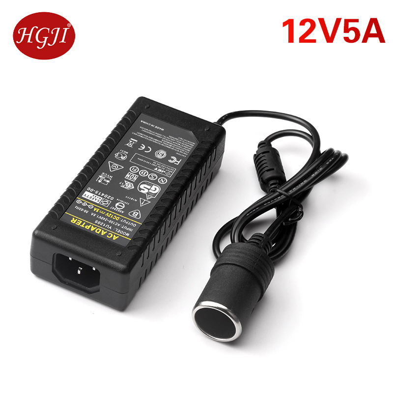 Конвертор 220V към 12V за запалката на автомобил, подходящ за автомобилна прахосмукачка и автомобилен хладилник.
