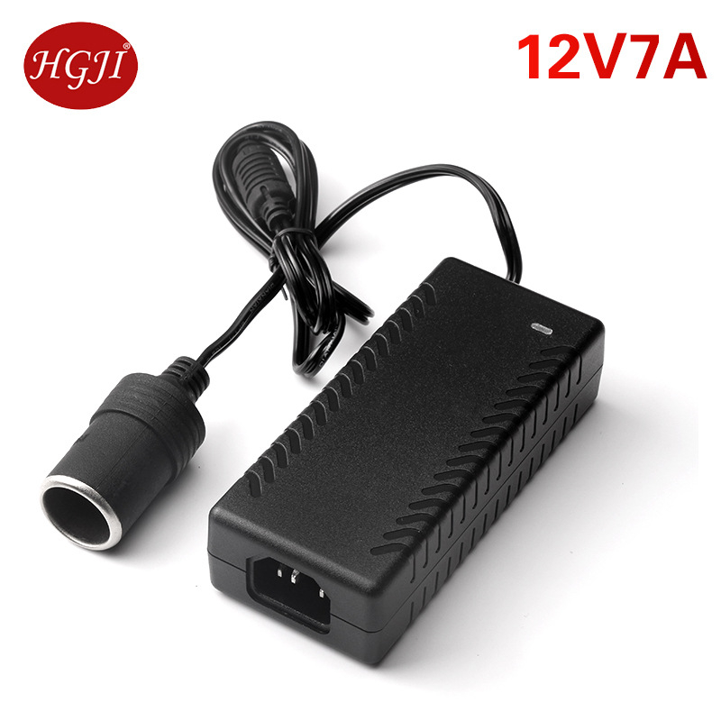 Конвертор 220V към 12V за запалката на автомобил, подходящ за автомобилна прахосмукачка и автомобилен хладилник.