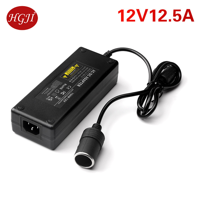 Конвертор 220V към 12V за запалката на автомобил, подходящ за автомобилна прахосмукачка и автомобилен хладилник.