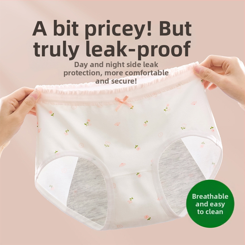 Chiloți menstrual pentru fete, antibacteriali, protecție împotriva scurgerilor, croială triunghiulară, 10A