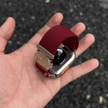 Brățară din nylon elastic cu cataramă parașută pentru Apple Watch S11 42mm