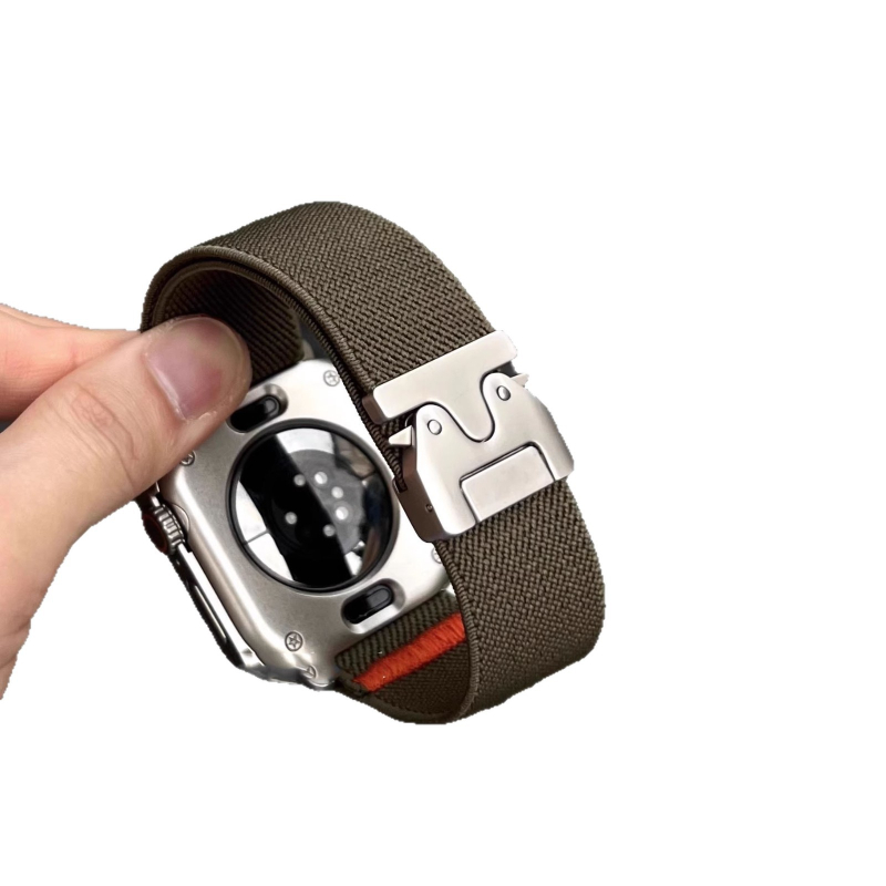 Brățară din nylon elastic cu cataramă parașută pentru Apple Watch S11 42mm