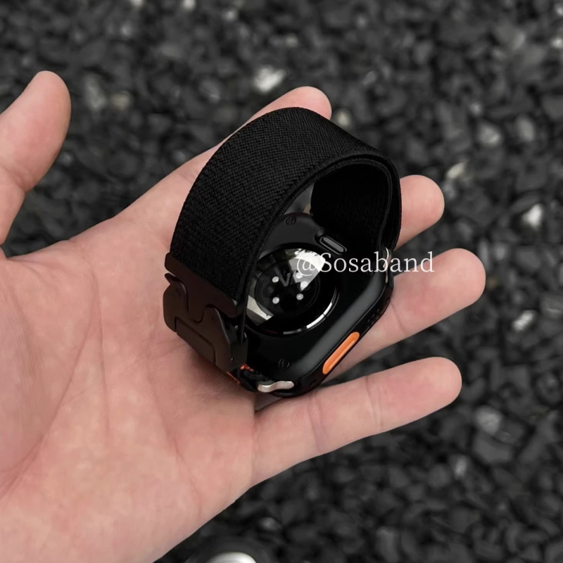 Brățară din nylon elastic cu cataramă parașută pentru Apple Watch S11 42mm