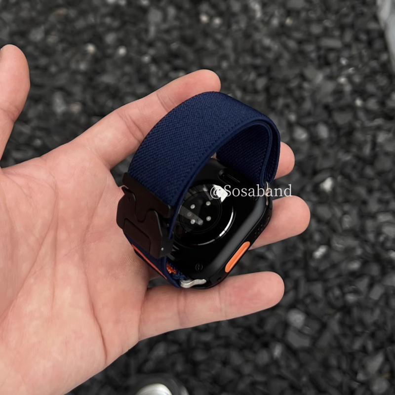 Brățară din nylon elastic cu cataramă parașută pentru Apple Watch S11 42mm