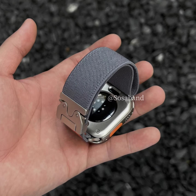 Brățară din nylon elastic cu cataramă parașută pentru Apple Watch S11 42mm