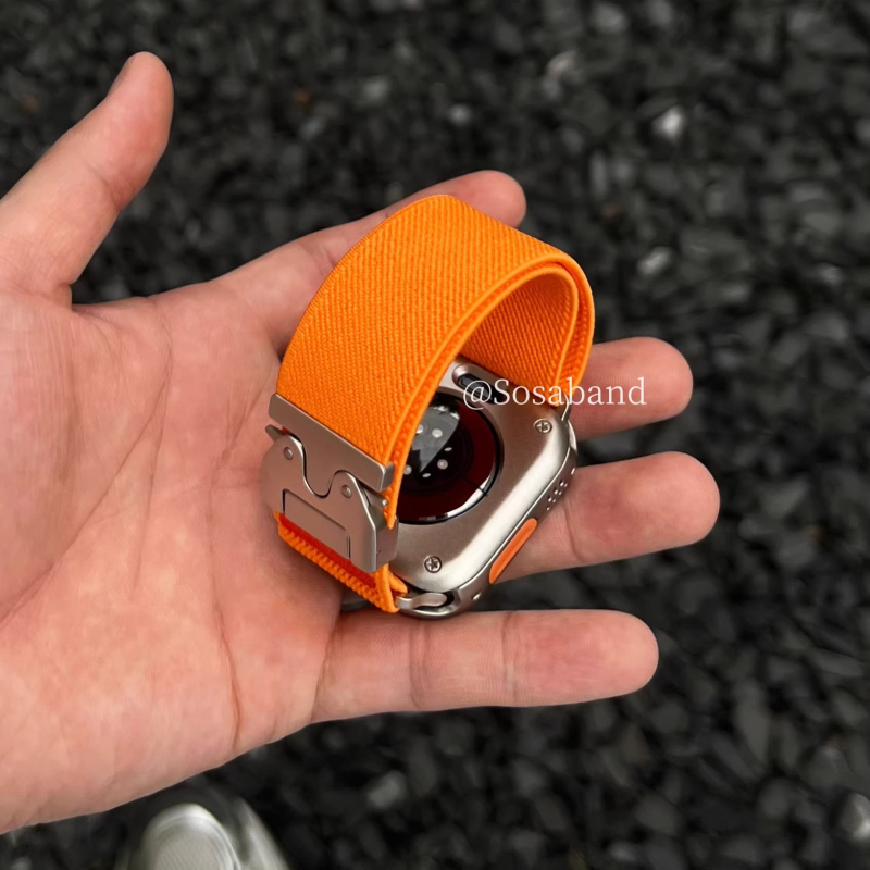 Brățară din nylon elastic cu cataramă parașută pentru Apple Watch S11 42mm
