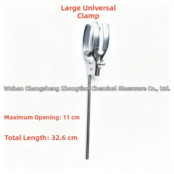 Clema cu trei fălci, clemă medie pentru becher, clemă încrucișată, clemă pentru flacon cu șurub superior dublu, clemă universală, clemă pentru tubul de condensare, accesorii pentru suport de fier