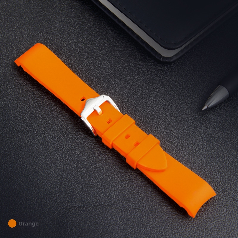Bratara din silicon lichid compatibilă cu Samsung Galaxy Watch5/4/3, 20/22 mm, culoare solidă, cataramă argintie