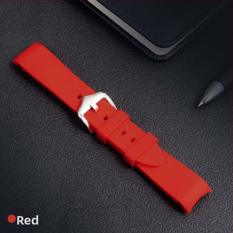 Bratara din silicon lichid compatibilă cu Samsung Galaxy Watch5/4/3, 20/22 mm, culoare solidă, cataramă argintie