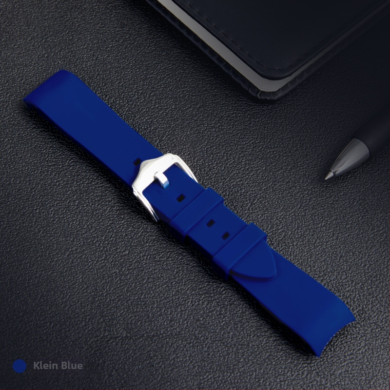 Bratara din silicon lichid compatibilă cu Samsung Galaxy Watch5/4/3, 20/22 mm, culoare solidă, cataramă argintie