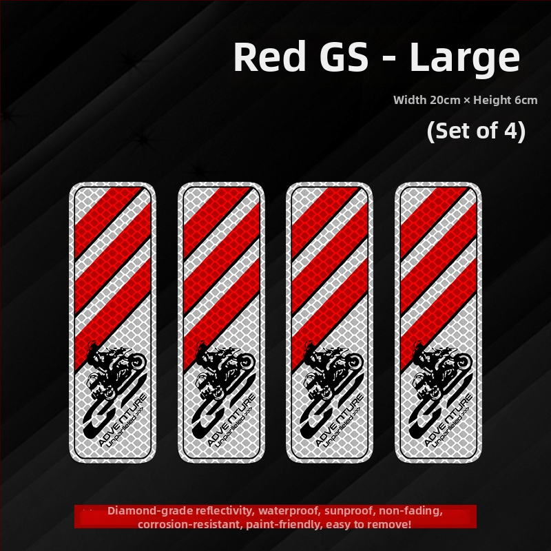 Autocolant reflectorizant pentru portbagajul motocicletei – Star Rider, model geometric, decorativ și de siguranță
