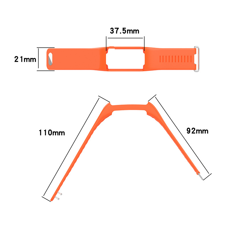 Brățară din silicon de înlocuire pentru ceas sport POLAR A360/A370, negru, lățime 21 mm