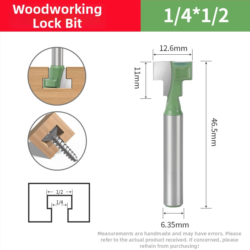 Freză pentru găuri la cheie Ø6,35 mm pentru agățarea ramelor — freză pentru lemn