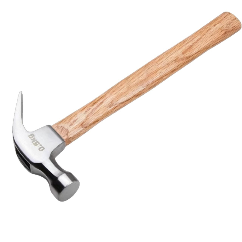 Ciocan cu mâner din lemn pentru uz casnic, ciocan cu gheare multifuncțional pentru îndepărtarea cuiurilor, cap din oțel de înalt carbon, instrument de lovire lucrat manual
