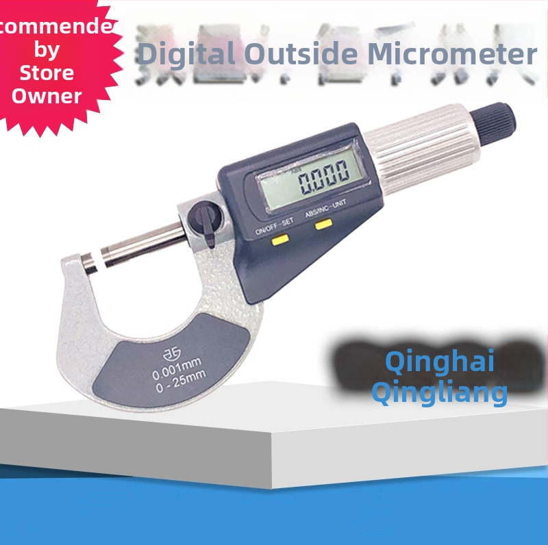 Micrometru exterior digital, interval 0–25–50–75–100 mm, măsurare de înaltă precizie a diametrului exterior