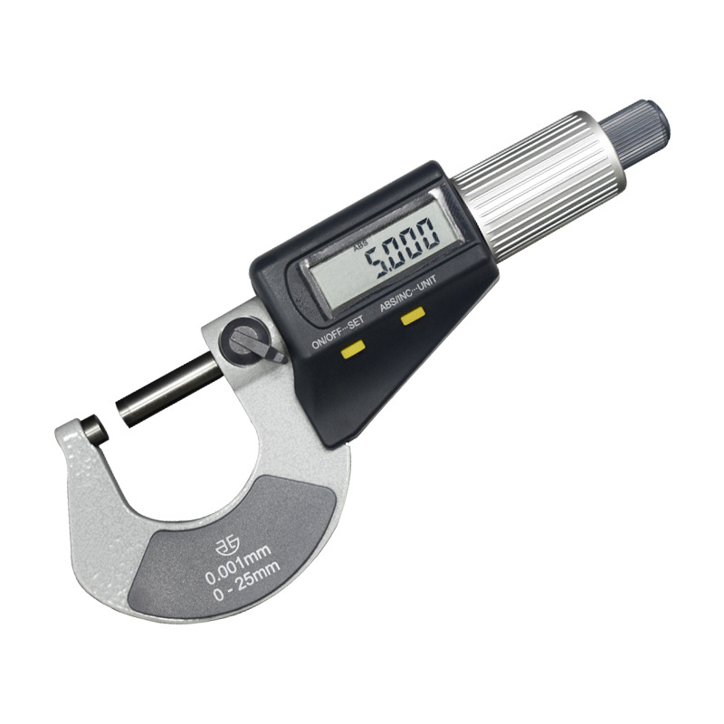 Micrometru exterior digital, interval 0–25–50–75–100 mm, măsurare de înaltă precizie a diametrului exterior