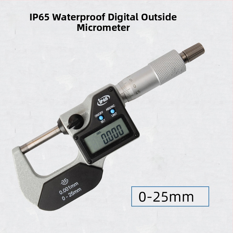 Micrometru exterior digital, interval 0–25–50–75–100 mm, măsurare de înaltă precizie a diametrului exterior