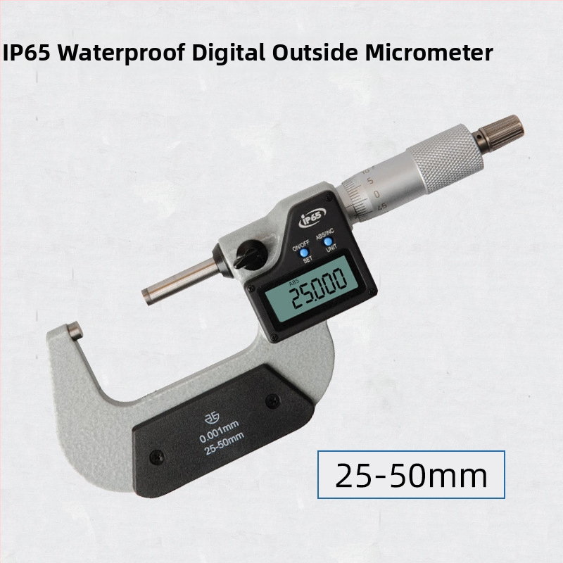 Micrometru exterior digital, interval 0–25–50–75–100 mm, măsurare de înaltă precizie a diametrului exterior