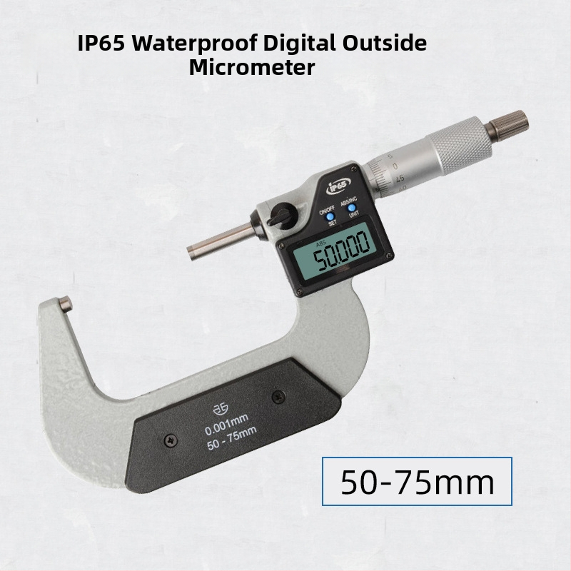 Micrometru exterior digital, interval 0–25–50–75–100 mm, măsurare de înaltă precizie a diametrului exterior