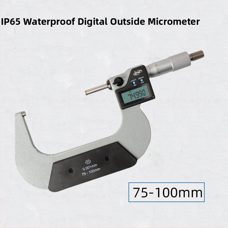 Micrometru exterior digital, interval 0–25–50–75–100 mm, măsurare de înaltă precizie a diametrului exterior
