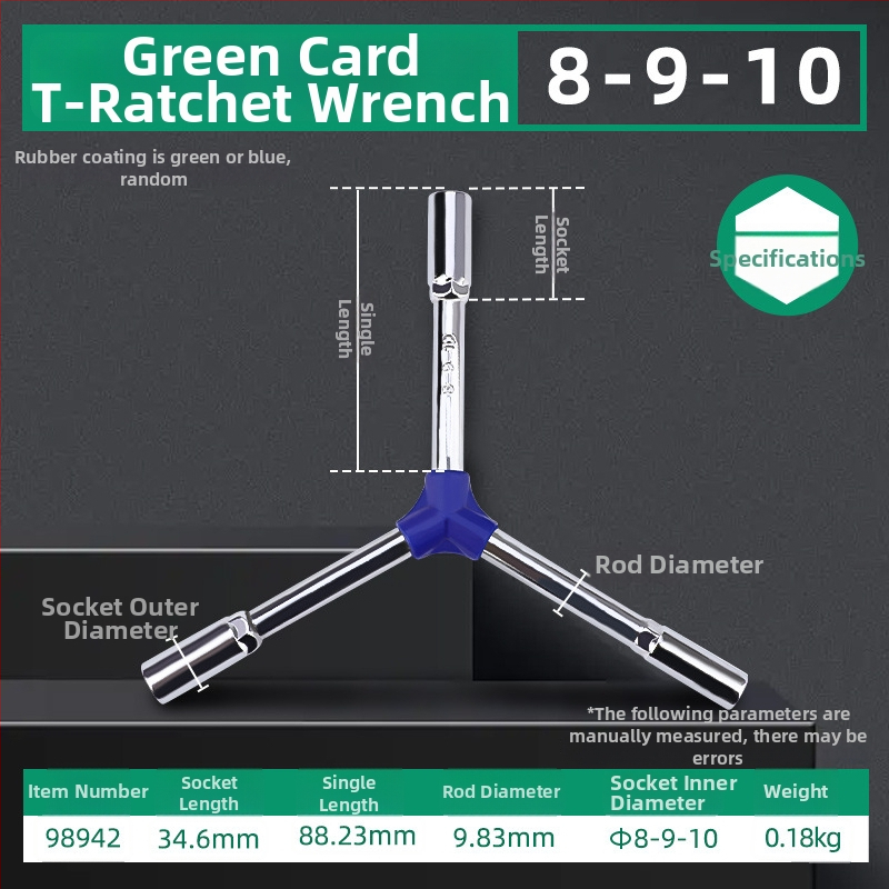 Topson Cheie cu priză hexagonal exterior, tip Y, prelungită, pentru reparații auto, manual, multifuncțional, economie de efort, cu trei brațe