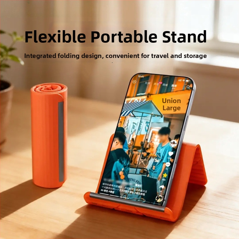 Suport din silicon flexibil, pliabil pentru telefon, suport universal pentru tablete și laptopuri, transformabil pentru călătorii și uz casnic