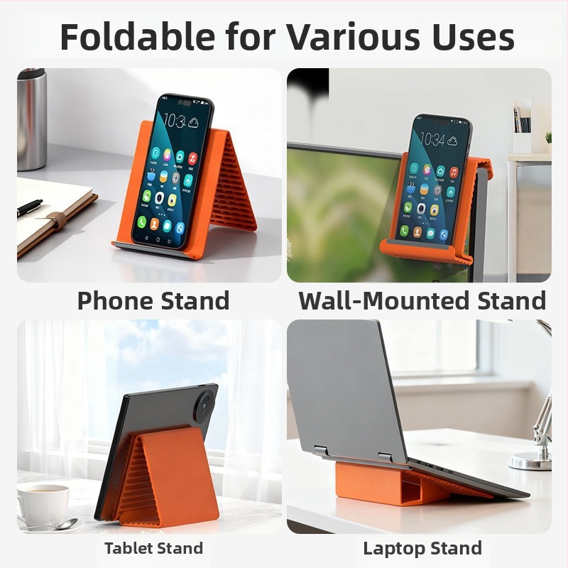 Flexibilný skladací silikónový stojan na telefón, univerzálny stojan na tablet a notebook, transformovateľný na cesty aj domáce použitie