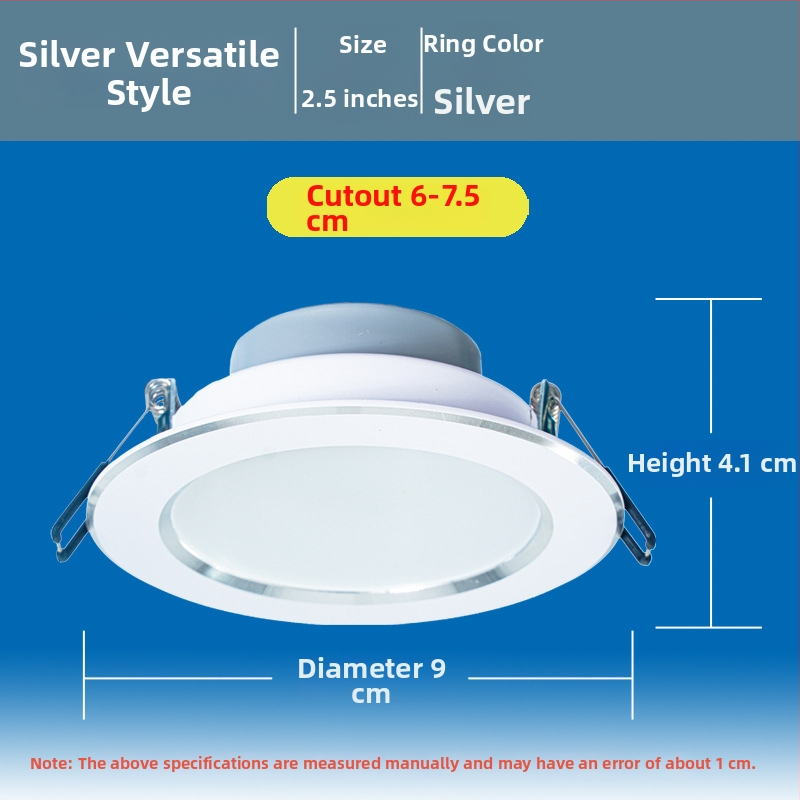 Carpell LED трицветен регулируем вграден даунлайт за всекидневната, 5W/7W/7.5W, алуминиево тяло, 4000K, CRI 90+, скрит монтаж