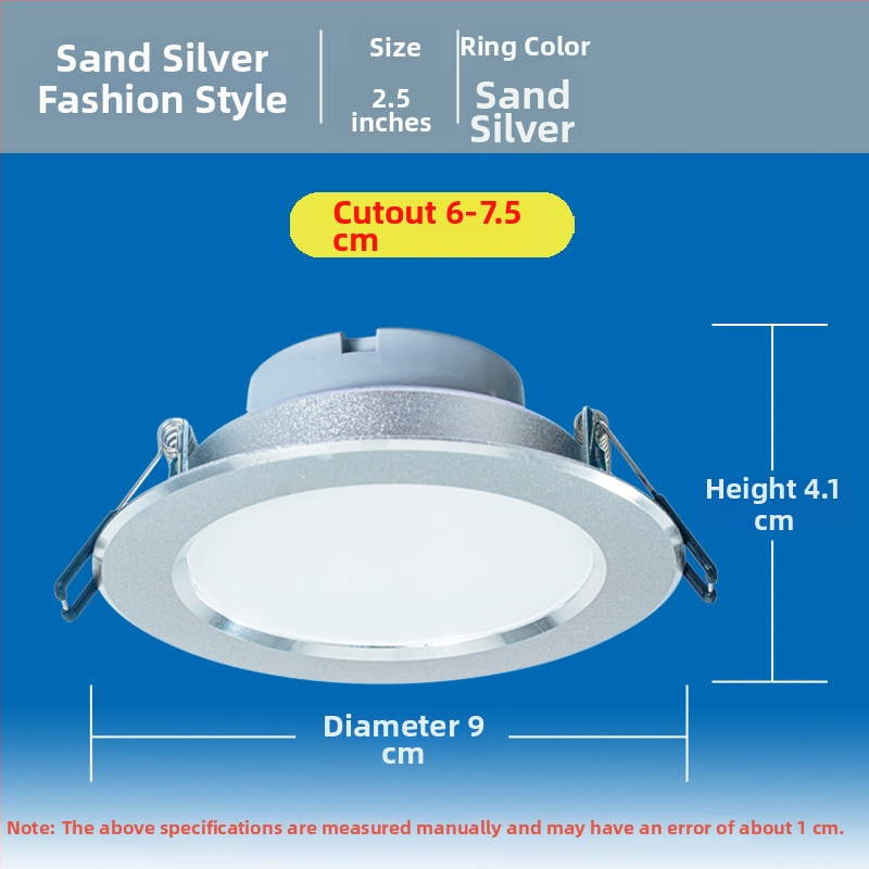 Carpell LED трицветен регулируем вграден даунлайт за всекидневната, 5W/7W/7.5W, алуминиево тяло, 4000K, CRI 90+, скрит монтаж