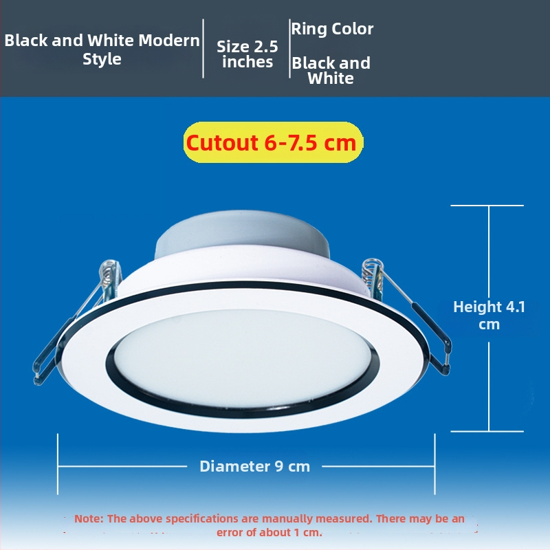 Carpell LED трицветен регулируем вграден даунлайт за всекидневната, 5W/7W/7.5W, алуминиево тяло, 4000K, CRI 90+, скрит монтаж