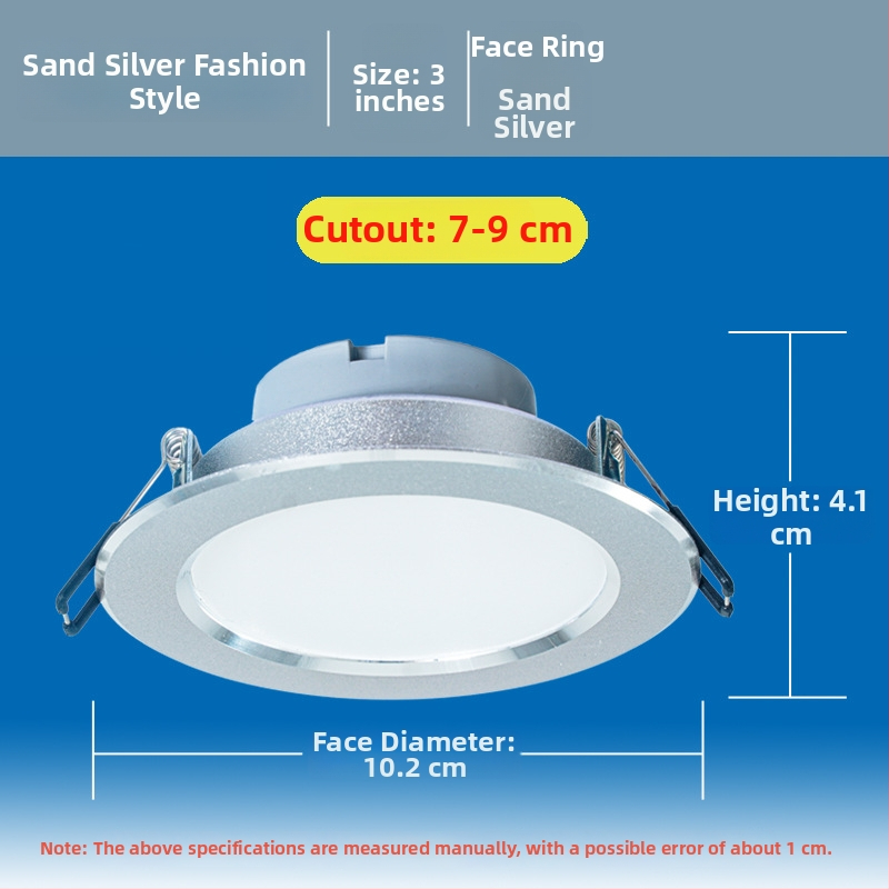 Carpell LED трицветен регулируем вграден даунлайт за всекидневната, 5W/7W/7.5W, алуминиево тяло, 4000K, CRI 90+, скрит монтаж