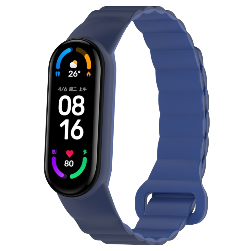 Двуцветен силиконов магнитен ремък за Xiaomi Mi Band 8/9, универсален M8/9, смарт гривна