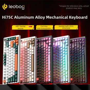 Leobog Hi75C клавиатурен комплект за персонализация с три режима и RGB осветление за гейминг, компютър и офис