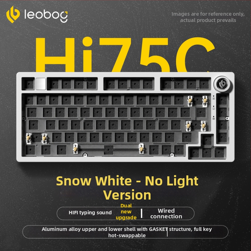Leobog Hi75C клавиатурен комплект за персонализация с три режима и RGB осветление за гейминг, компютър и офис
