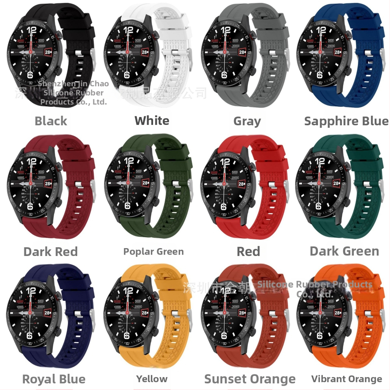 Textúrovaný silikónový remienok pre Huawei GT2, 20 mm, kompatibilný s Huawei Watch GT3 Pro