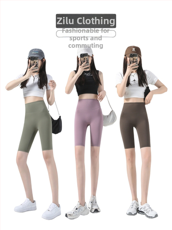 Капри йога клин Sharkskin за жени, стегнати еластични leggings за фитнес и колоездене