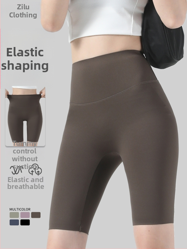 Капри йога клин Sharkskin за жени, стегнати еластични leggings за фитнес и колоездене