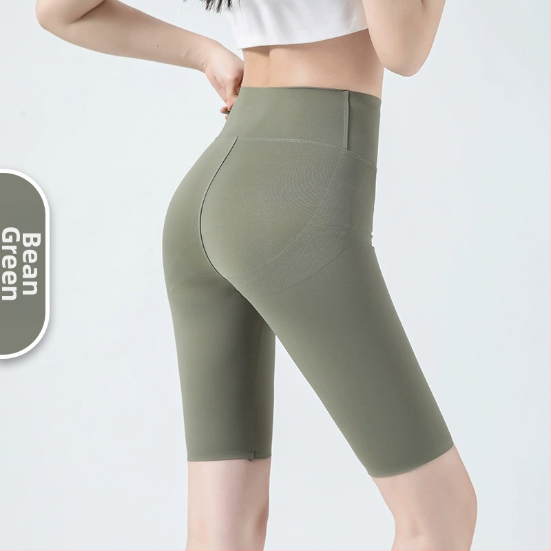 Капри йога клин Sharkskin за жени, стегнати еластични leggings за фитнес и колоездене
