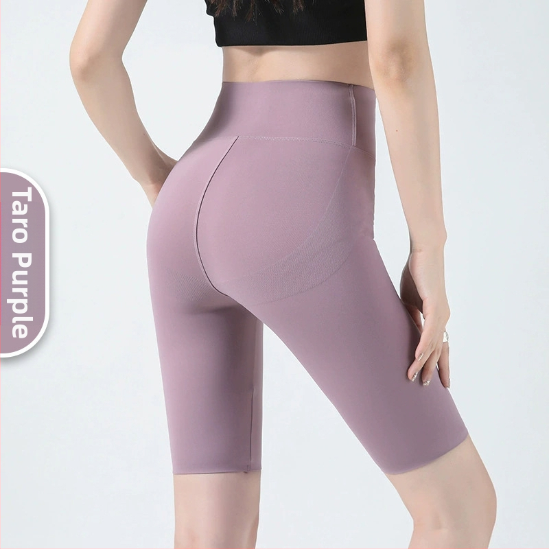 Капри йога клин Sharkskin за жени, стегнати еластични leggings за фитнес и колоездене