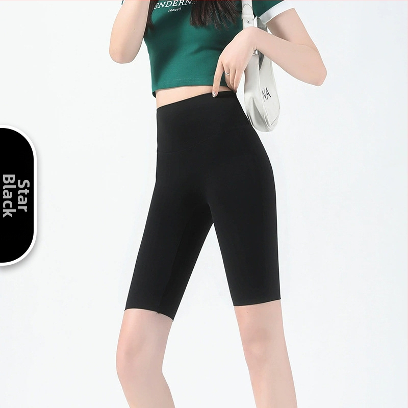 Капри йога клин Sharkskin за жени, стегнати еластични leggings за фитнес и колоездене