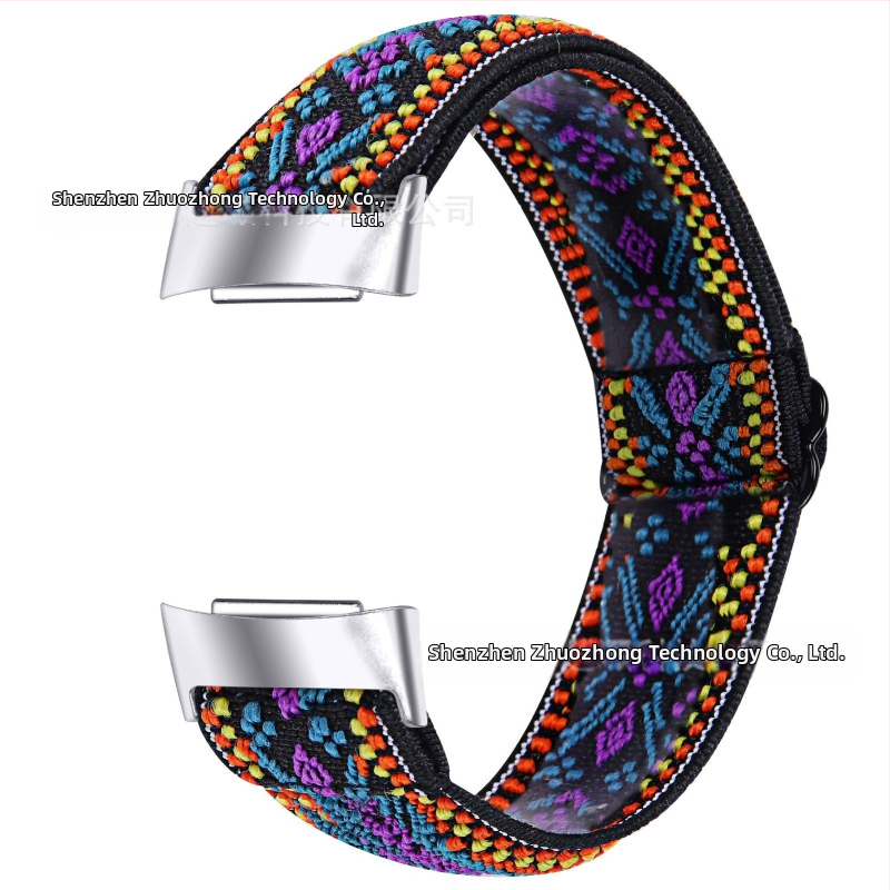 Еластична принтована регулируема каишка за Fitbit Charge6/Charge5