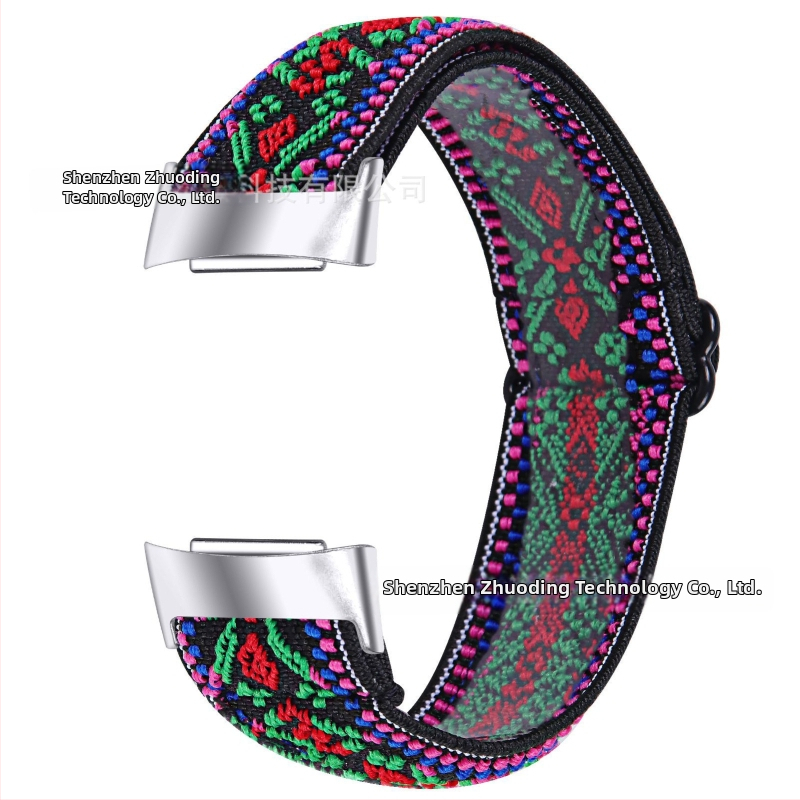 Еластична принтована регулируема каишка за Fitbit Charge6/Charge5