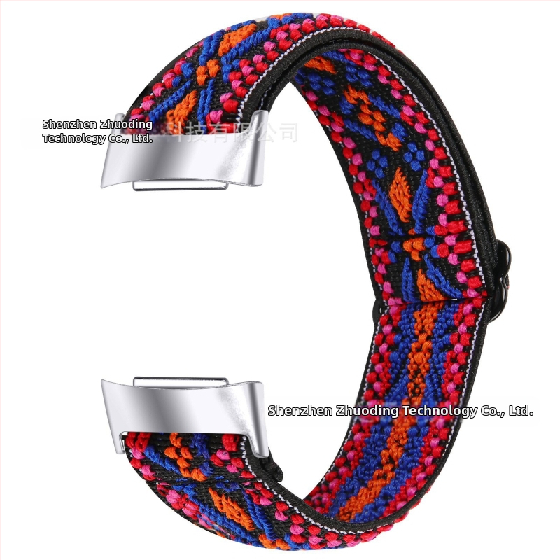 Еластична принтована регулируема каишка за Fitbit Charge6/Charge5