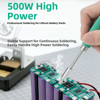 Qingwei C470 станция за запояване с висока мощност, професионално ниво, 500W, цифров дисплей с цветен екран, електронен паяльник, паяне и ремонт на литиеви батерии